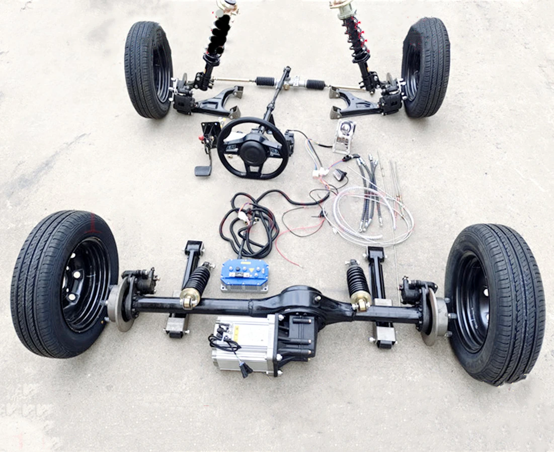 전동 카트 맥퍼슨 서스펜션 어셈블리 96V 16KW 100km/h 후방 구동 전기차 변환 어셈블리
