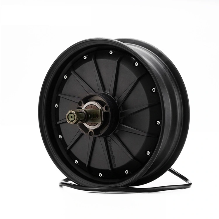 Động cơ phanh đĩa điện trên bánh xe xe máy điện, 60V 72V 12 inch 3000W DC Động cơ bánh xe không chổi than