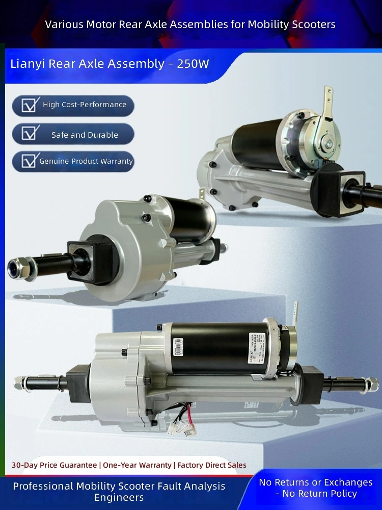 Xe máy điện cho người cao tuổi Trục sau Hộp số DC có chổi than Phanh điện từ Máy lau sàn Huilong Công suất 250W Mô hình X