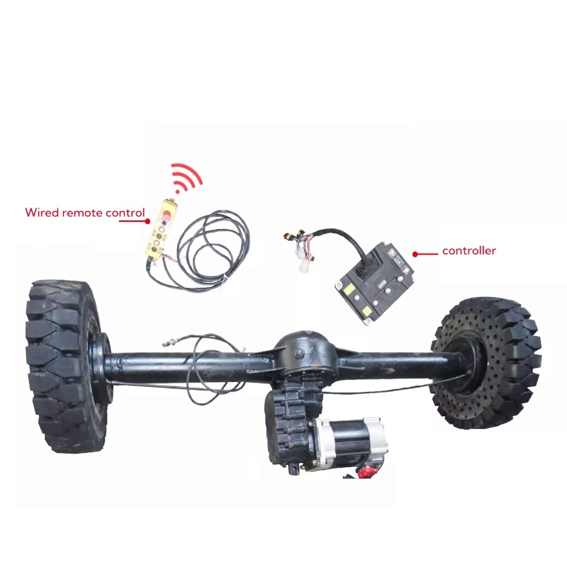 Factory Direct Sales Wired Remote Control Load-Bearing Casting Six-Hole Oil Drum Brake Rear Axle Assembly