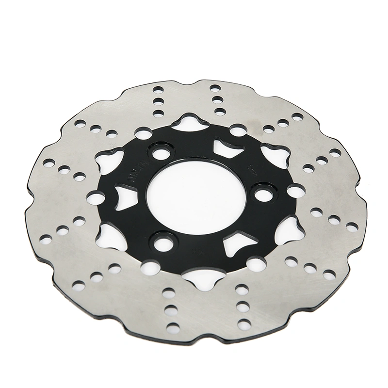 Electric motorcycle stainless steel brake disc and brake pads with friction drum, 220mm diameter, 3.5-4.0mm thickness, 58mm inner diameter