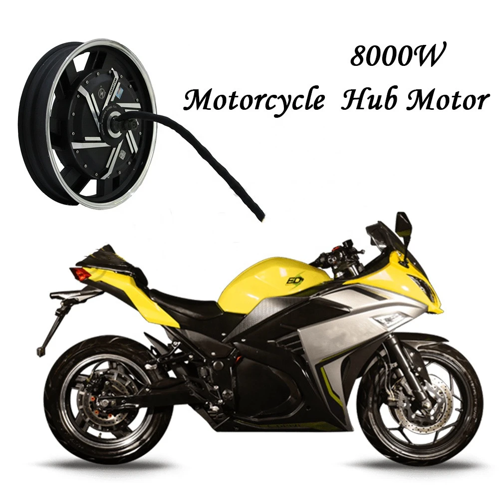 Xe máy điện công suất lớn 17x3.5 Inch 8000W 72V 120kph Bộ điều khiển động cơ kéo xe máy điện Tron Kit động cơ xe máy điện trung tâm không gọng