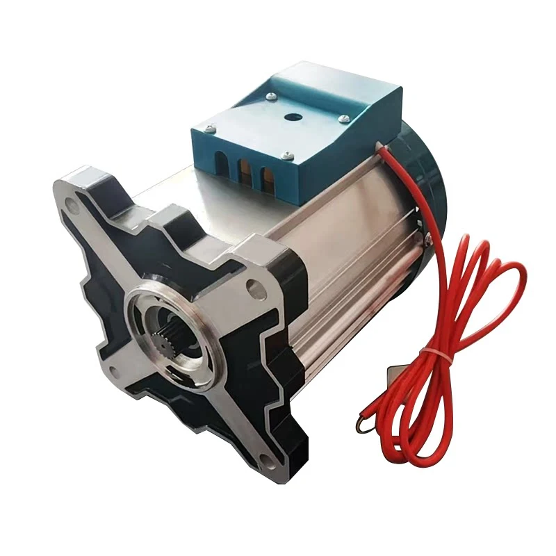 Động cơ đồng bộ nam châm vĩnh cửu không chổi than công suất lớn của Yongsheng dùng cho xe nâng điện và xe tải, công suất tối đa có thể đạt 5000W, dùng để di chuyển