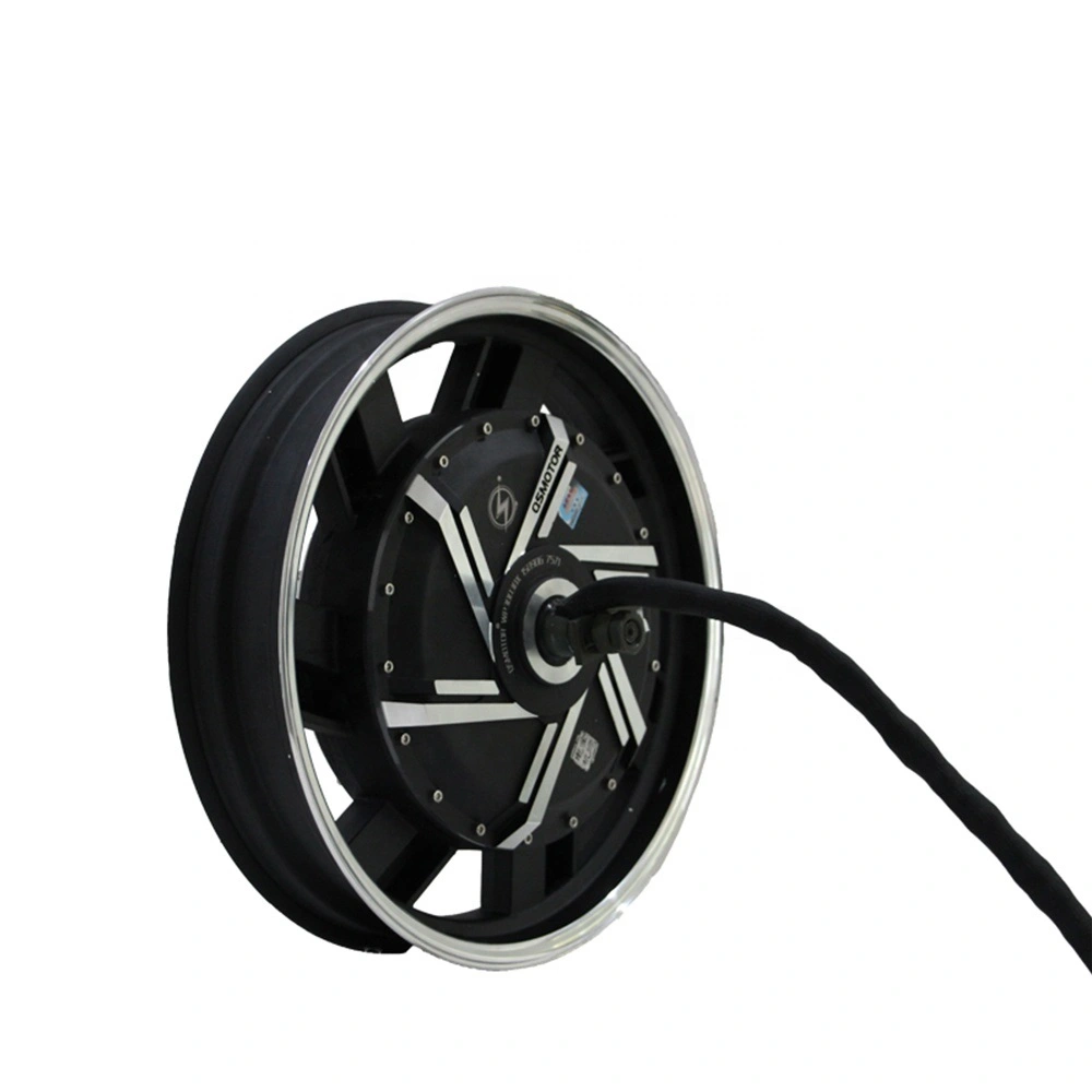 BLDC 모터 17인치 이중축 12KW 72V 96v 전기 오토바이 허브 모터