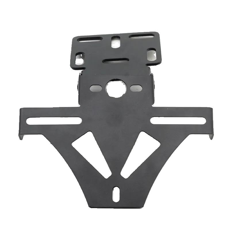 125 Motorcycle and Electric Vehicle License Plate Holder, Tail Light, Turn Signal, Adjustable Metal License Plate Mount