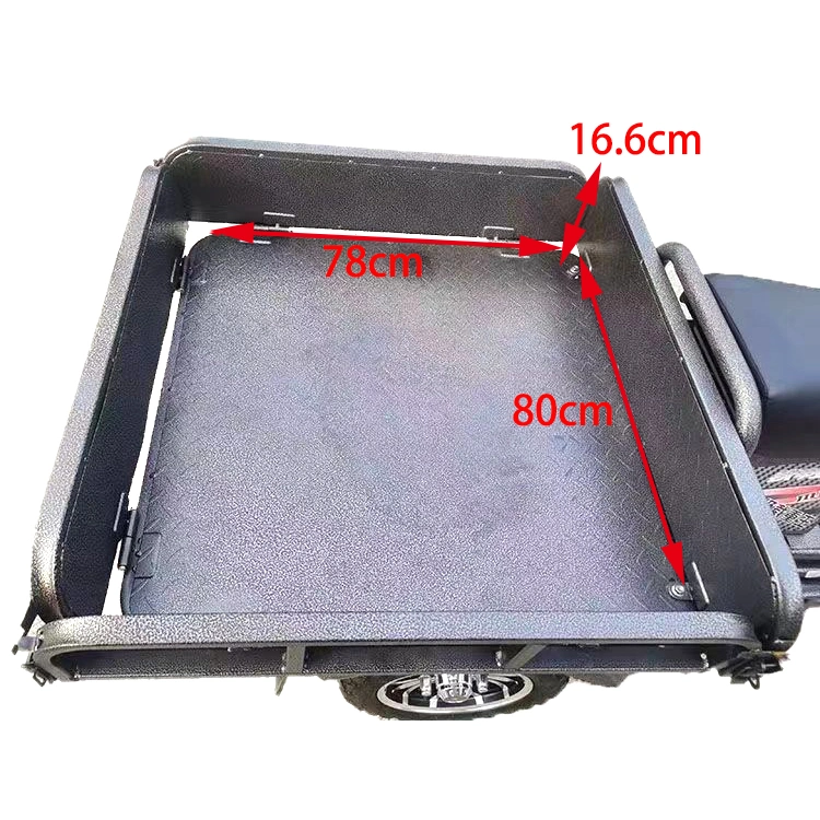 고부하 1500W 60V 72v 익스프레스 전기 트라이크 버킷 포함