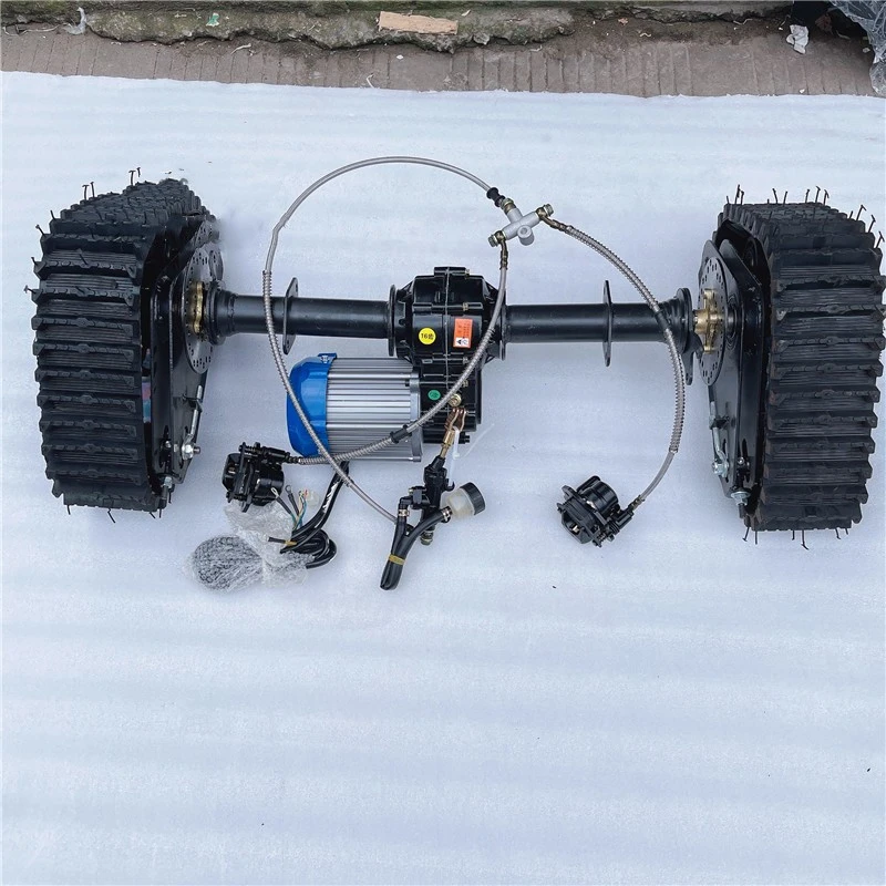 Electric Snowmobile Rear Axle 60 1000W Motor Track Wheel Electric Go Kart Rear Axle Differential Kit