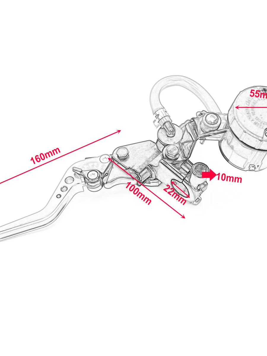 New 22mm Motorcycle Handlebar Brake Clutch Modified Master Cylinder Hydraulic Lever Disc Brake Separate Pump