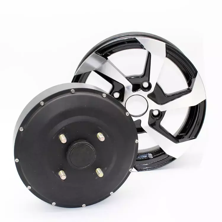 Motor đầu bánh xe điện DC 12 inch, 2000W, tốc độ thấp 45 km/h cho xe bốn bánh