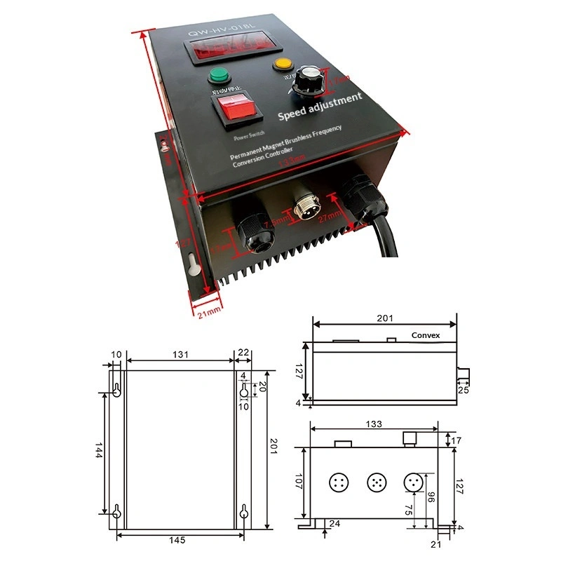 Động cơ không chổi than DC 220V tốc độ cao hoạt động êm, tốc độ điều chỉnh được 10000 vòng/phút, công suất cao 2500W, động cơ nhỏ gọn với driver Hall