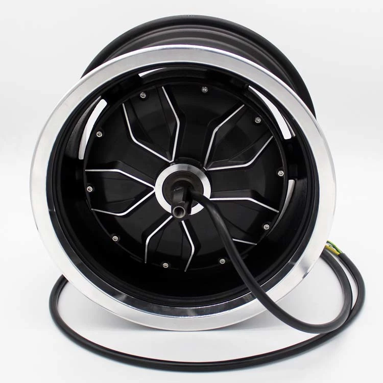 Động cơ trục bánh xe BLDC 1200w 72V cho xe máy điện 12 inch không chổi than động cơ phanh đĩa DC