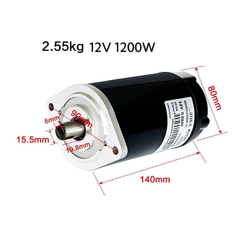 电动燃油三轮车液压油泵倾卸电机12v24v48v叉车电机12V 1200W Dc电机