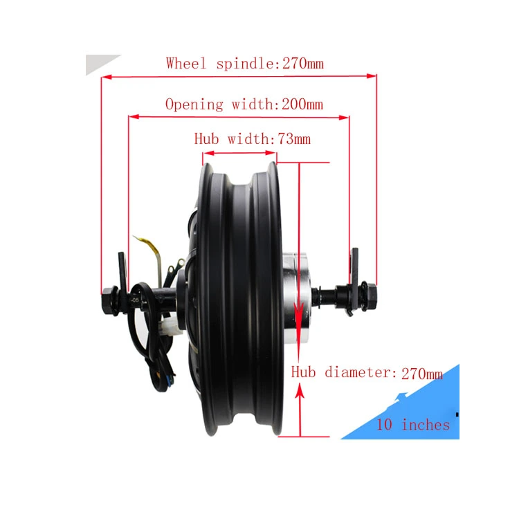 10inch hub motor 48v 1200w hub motor high power electric motorcycle motor YM
