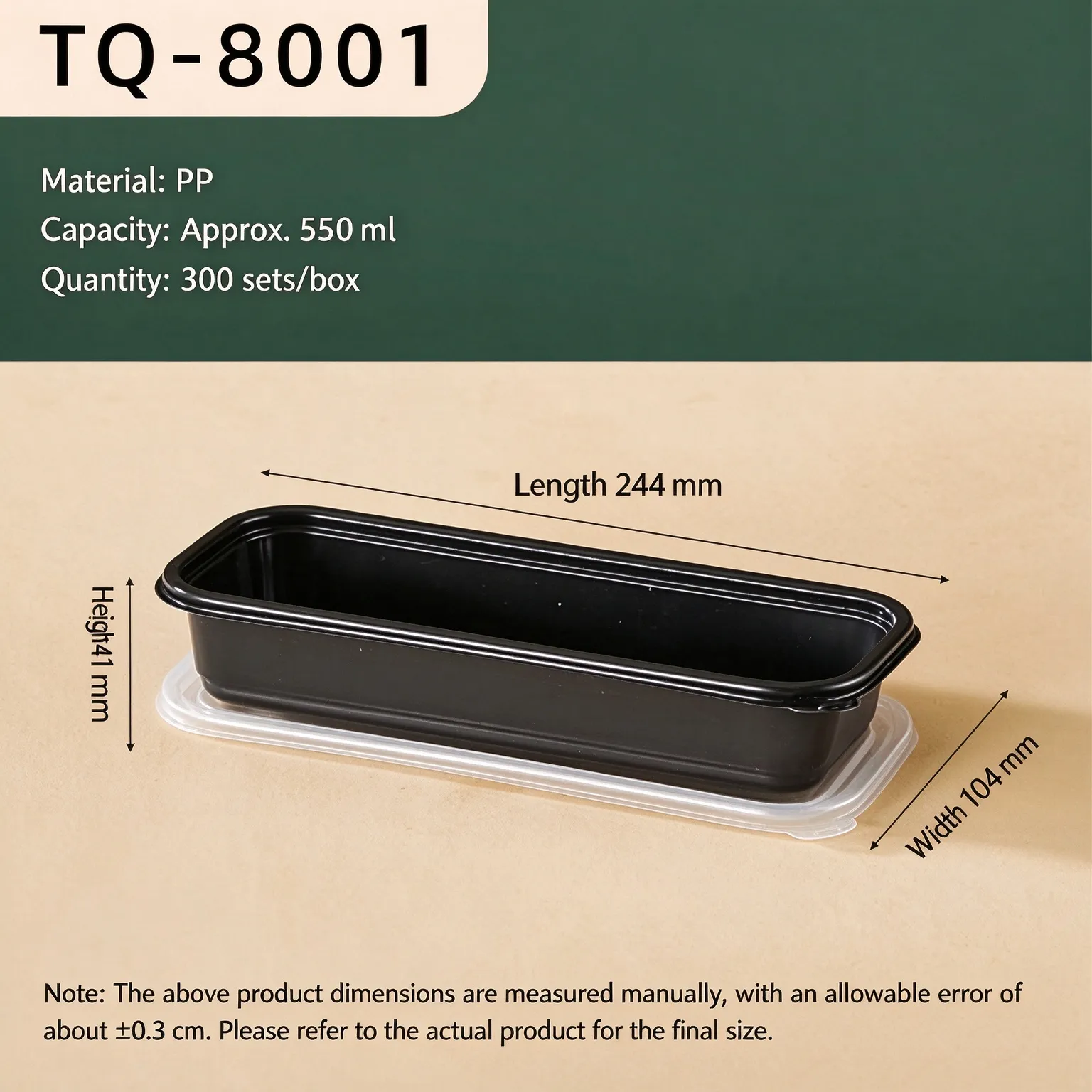 550 ml PP Food Container with Lid — TQ-8001