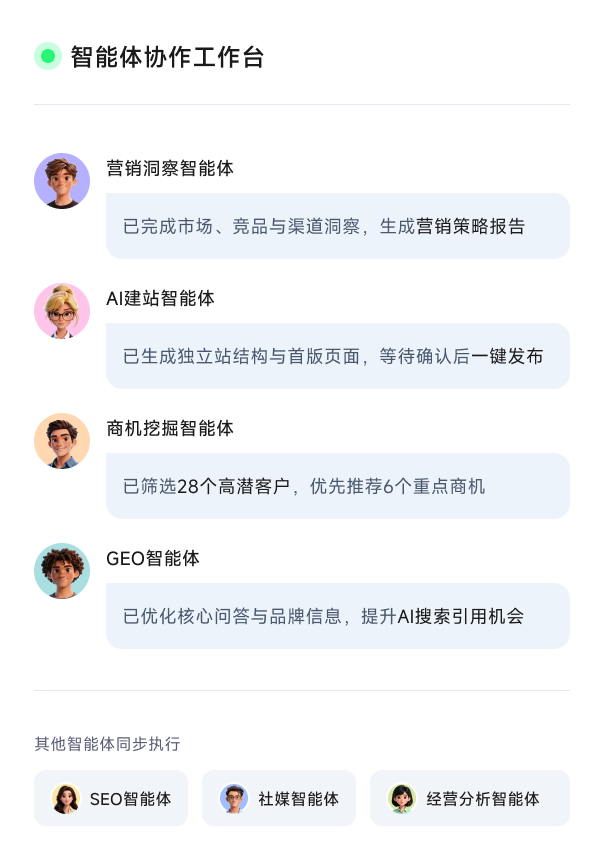 智能体协作工作台